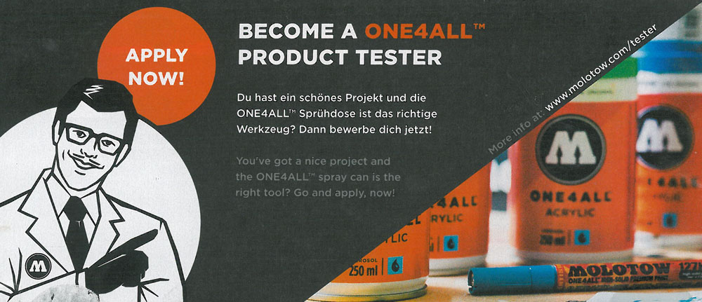 Molotow sucht One4All Produkttester