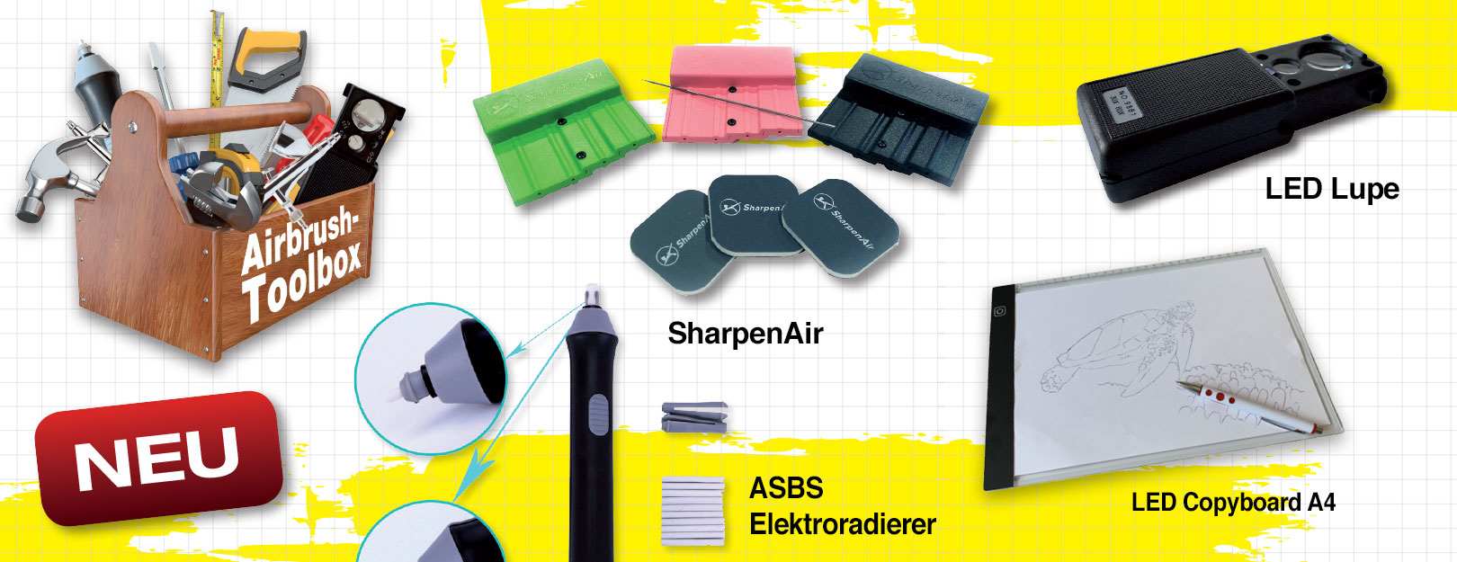 Neu im ASBS Online-Shop: Praktisches, nützliches und ausgesuchtes Airbrush-Zubehör, das (noch) nicht jeder hat!