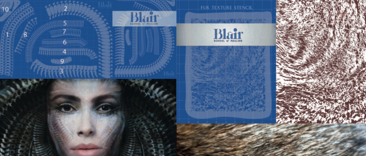 Neues von Dru Blair: Texturschablonen für Fell und Biomechanik
