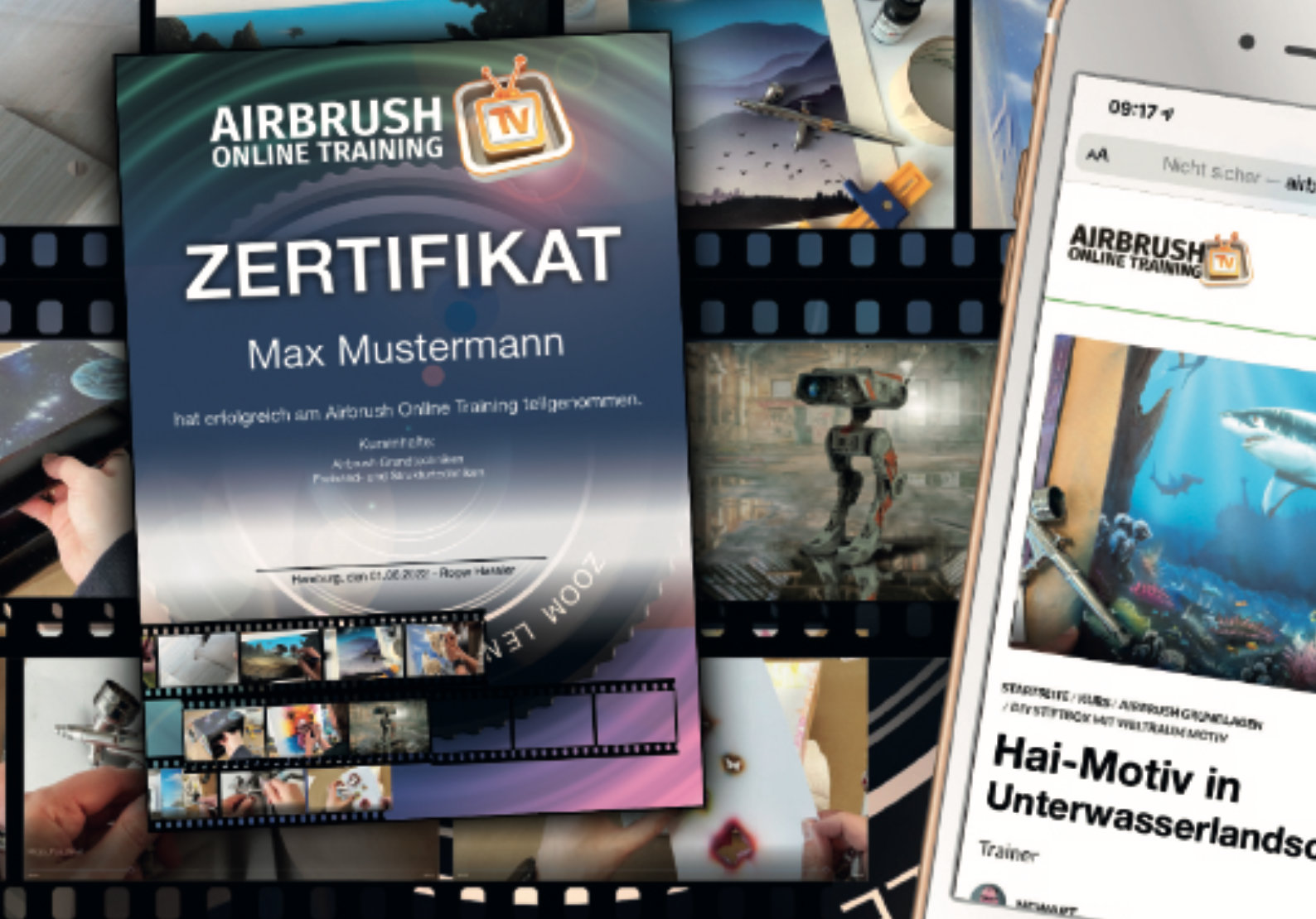 Summa cum Laude: Airbrush Online Training jetzt mit Zertifikat