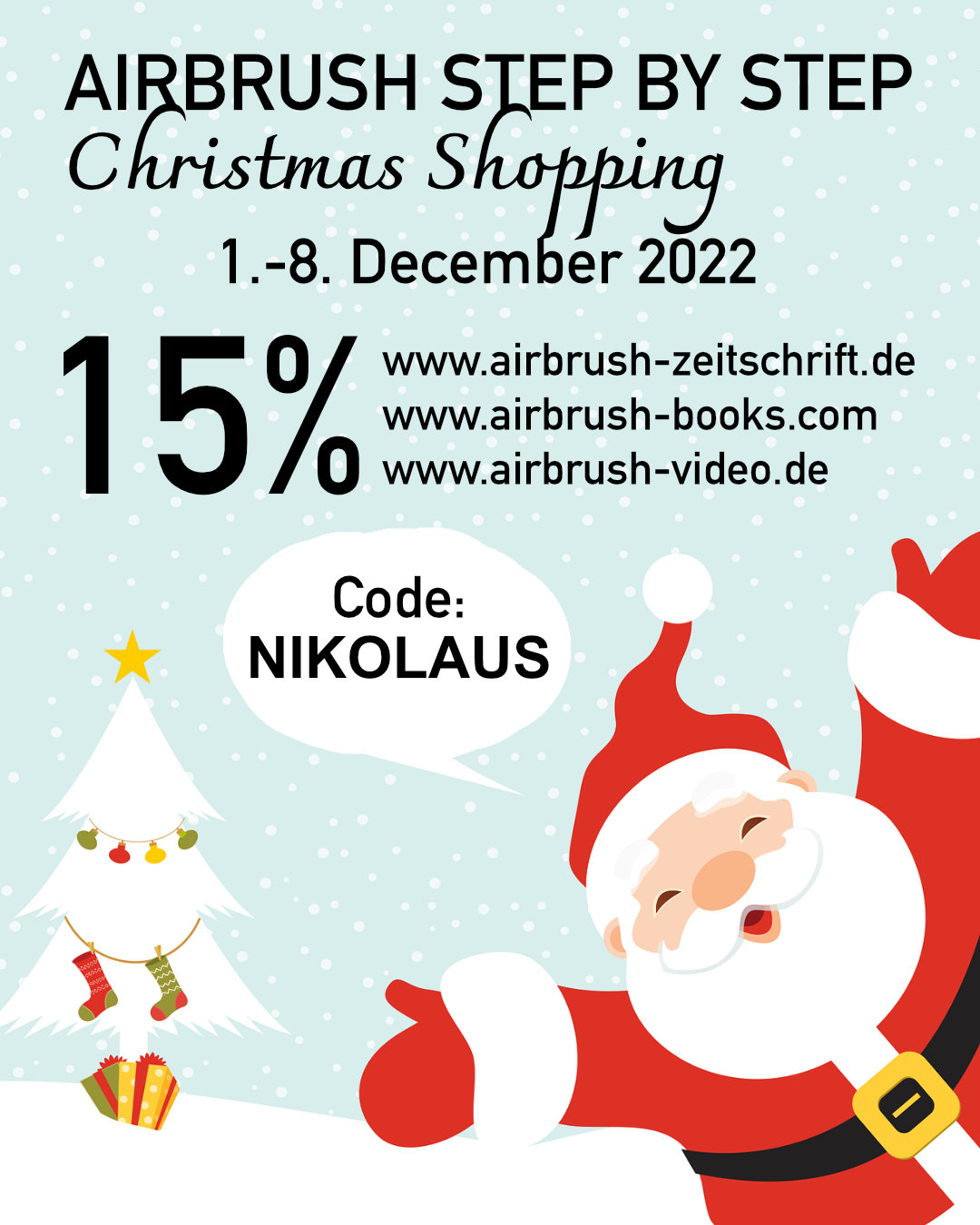 Airbrush Step by Step Weihnachtsshopping: Der Nikolaus kommt…