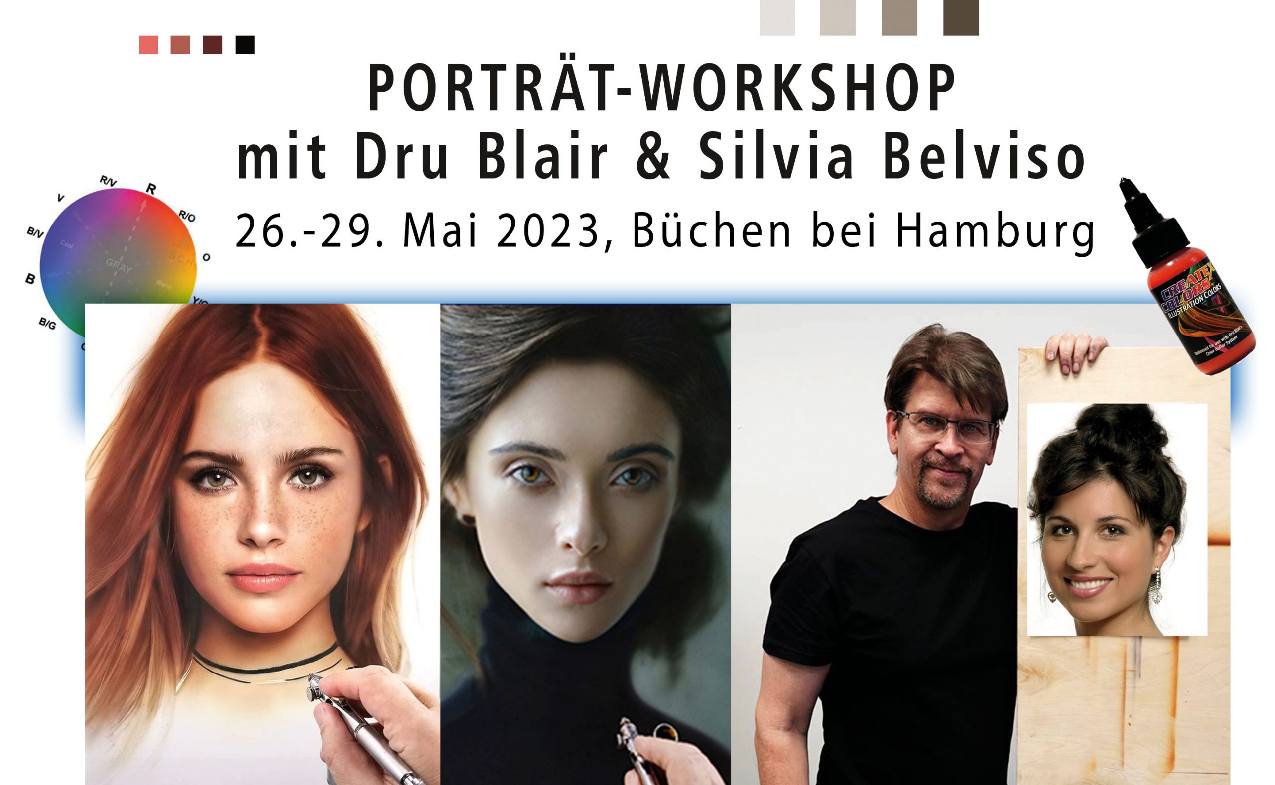 Endlich wieder in Deutschland: Porträt-Workshop mit Dru Blair